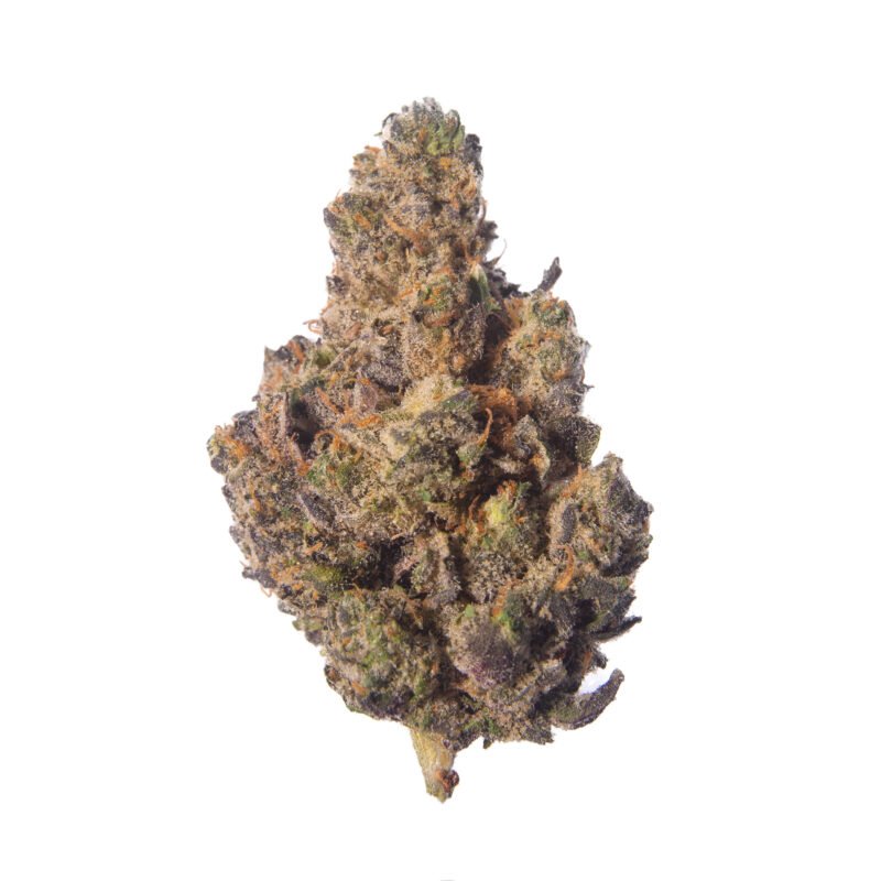 Close-up of Tahoe OG cannabis buds from Monster Of Terps, featuring dense, frosty nugs with earthy tones and a hint of citrus.