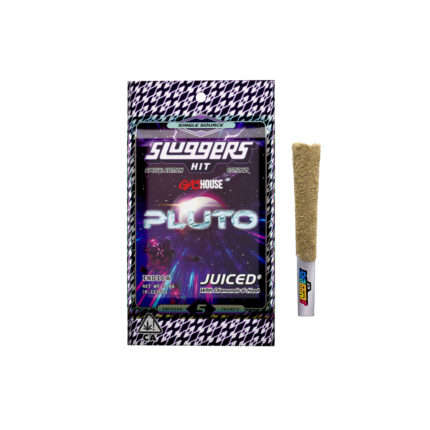 Pluto Sluggers Hit 5pck – Premium infused pre-rolls with indoor flower, kief, hash, and THCA diamonds in a collectible tin